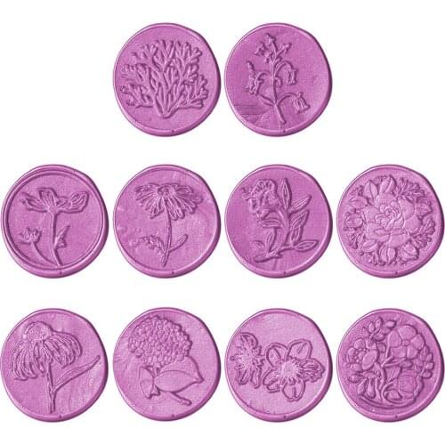 DIY Sealing Wax Invitation Stamps Head Round Antique Flower Vintage Fire Paint Decoration Birthday Invitation Wedding Card