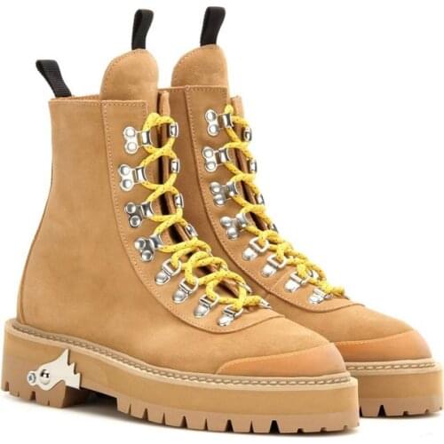 England Style Woman Round Toe Comfortable Lace Up Ankle Boots Femal Autumn Winter High Top Flat Youth Waterproof Platform Boots