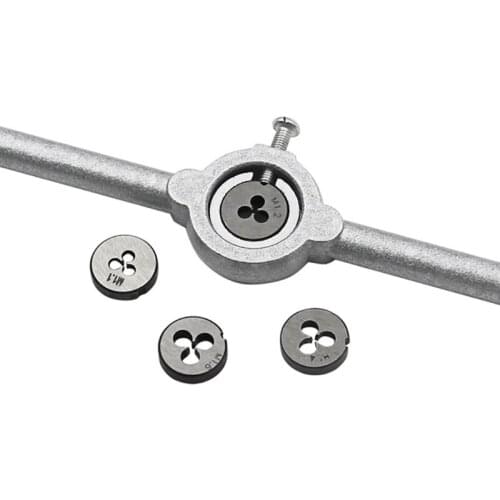 1Set Mini HSS Metric Taps Dies Wrench Handle Kit M1-M1.6 Screw Thread Making New