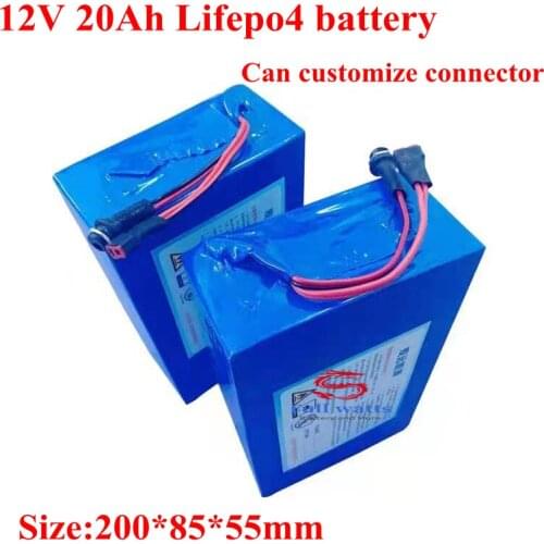 1 Pack EU US Customized Lifepo4 12v 20ah Battery Pack Accu Portable DC for 200w Ups Power Supply Soalr Energy Cell 14.6v Charger