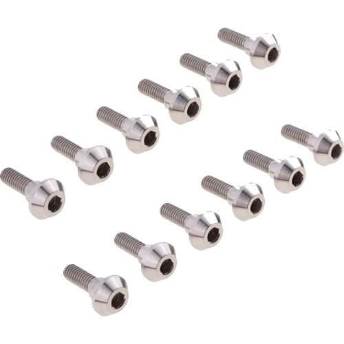 12 Pcs M6 X 20mm Titanium Ti Disc Brake Rotor Bolts for Yamaha R1