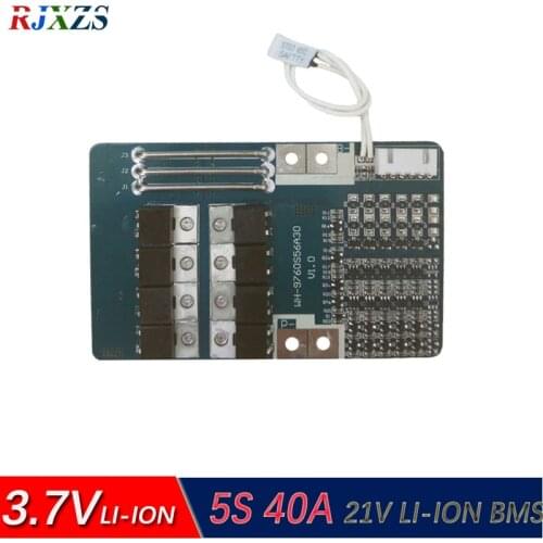 5S 40A lipo lithium Polymer BMS/PCM/PCB battery protection board for 5 Packs 18650 Li-ion Battery Cell w/ Balance