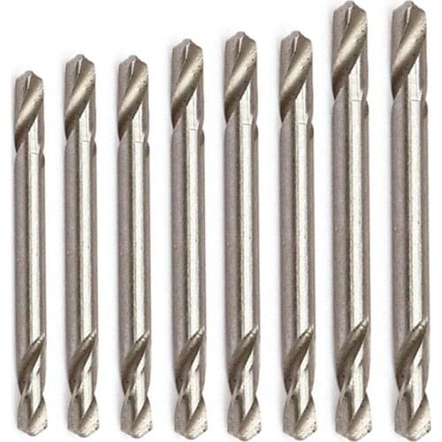 8pcs/set Double Heads Twist Drill Bit For Metal/Wooden/Plastic Board Carbide Engraving High Speed Steel Power Tool
