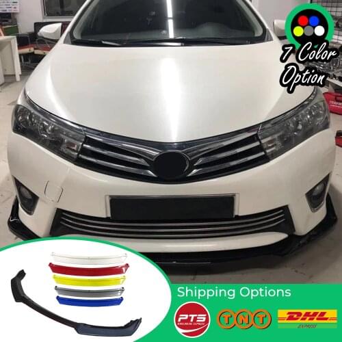 For Toyota Corolla 2015 2016 2017 Accessories Car Front Bumper Lip 3 pcs Black Splitter Diffuser Lip Body Kit Spoiler Bumpers