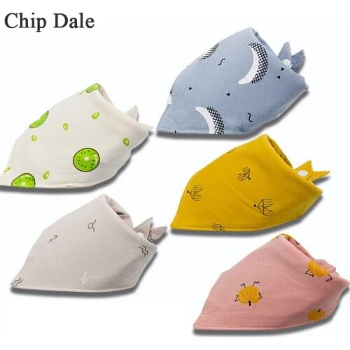 Baby Boy Girl Bibs Burp Cloth Cartoon Cotton Triangle Bandana Cotton Infant Toddler Scarf Baby Accessories Feeding Apron 0-3T
