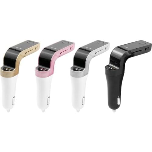 5-in-1 Hands Free Wireless FM Transmitter G7 Car Accessories Car AUX Receptor Bluetooth Audio USB Car Kit MP3 Player SD LCD