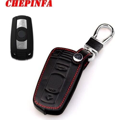 CHEPINFA Leather Car Key Cover Case For BMW E30 E36 E90 E60 E84 E39 E46 E90 E63 E53 F10 F30 X1 X3 X4 X2 X5 X6 M2 M3 M4 M5 M6 m7