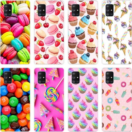 Dessert Ice Cream Cake Case for Samsung Galaxy A10 A21 A30 A50 A70 S A20 E A40 A01 A11 A31 A41 A51 A71 A81 A91 Silicone Cover