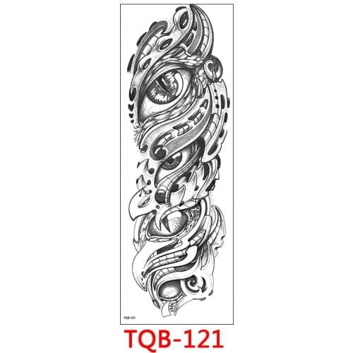 Black Eye Clocks Angel Fashion Tattoo Sticker For Women Men Body Art Tattoo Large Size Arm Buddha Religious Temporary Tatoo