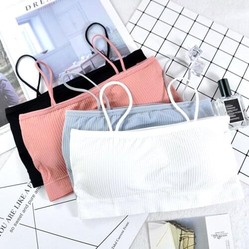 Cotton Underwear Tube Top Bra Women Thread Bra Fashion Tank Up Womens Intimates Sports Bra Sexy Female Crop Top Sexy Lingerie