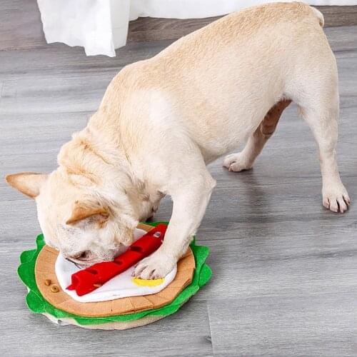 Pet Dog Round Thin Burrito Sniff Training Mat Smell Pad Food Feeding Skill Blanket Play Toy
