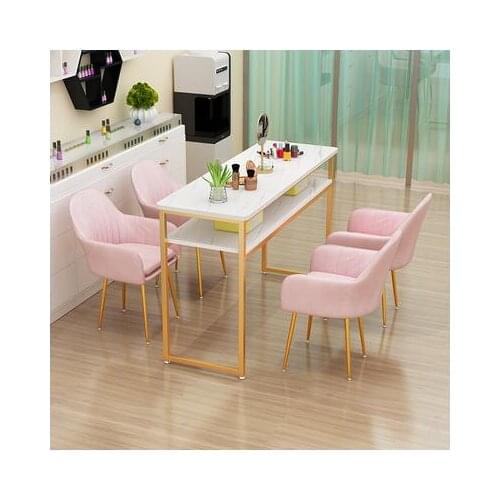 Manicure table and chair set double economic special price net red European single double small simple table chair package