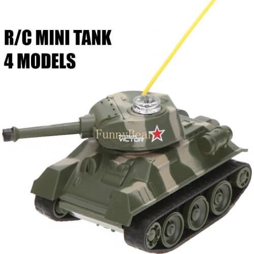 Mini 4CH Radio RC VS Tank Remote Control Pocket Truck R/C Toys Turret Rotation Stryker LED Light Kid Military Fast Running