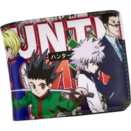 Cartoon anime hunter x hunter wallet PU Leather with Coin Pocket Short Purse ID Card Holder