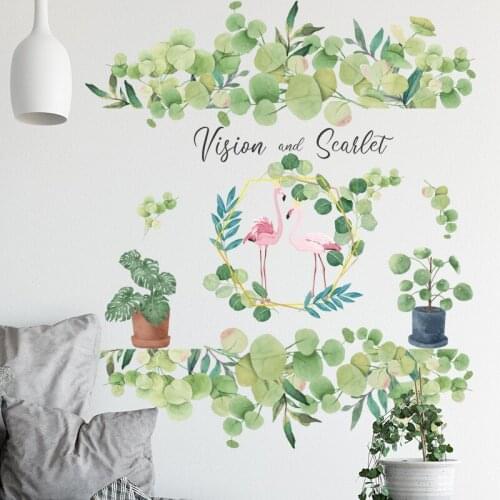 Small Fresh Leaf Wall Stickers Bedroom Living Room Decoration Aesthetic Dormitory Art Self Adhesive Wallpaper