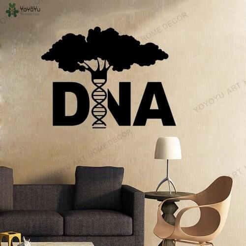 Office Wall Sticker For Reading Room School Wall Decals Decor DNA Vinyl Wall Decal Tree Science Decor Interior Mural JC297