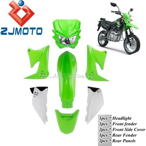 Complete Bodywork Fairing For Kawasaki KLX 150 KLX150 Green Plastic Front & Rear Side Cover Mudguard Fender Headlight Fairing