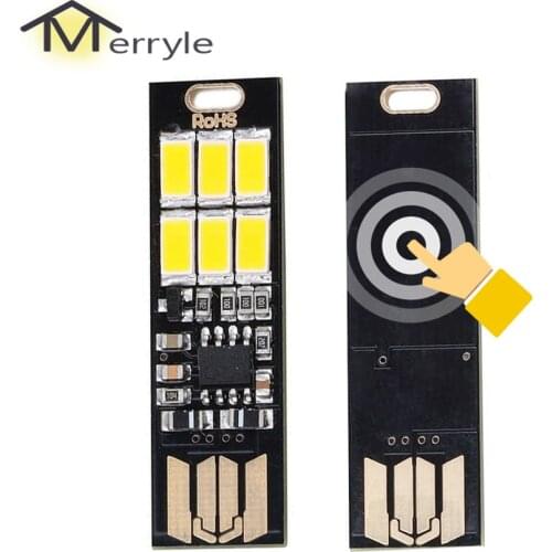 Portable Mini USB LED Light Touch Sensor Dimmable Night Light Power Bank Computer Laptop PC Book Reading Camping Table Lamp