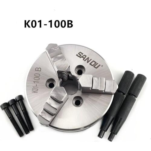SAN OU 3-jaw manual lathe chuck K01-100B 100mm 3-M6