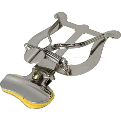 Yibuy Silver Portable Metal Plating Clip Trombone Page Clip for Music Book Clip Sheet Music Learning Accessory