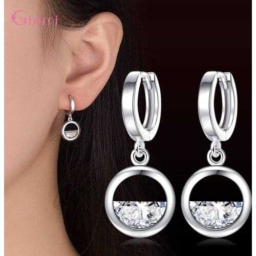 925 Sterling Silver Dangle Earrings Fashion Jewelry CZ Cubic Zirconia Women Girls Engagement Anniversary Wholesale