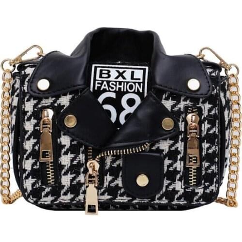 Woolen Jacket Handbags Crossbody Bags For Women 2021 Personality Small Square Bag Magnetic Buckle Mini Chain Purses Shoulder Bag