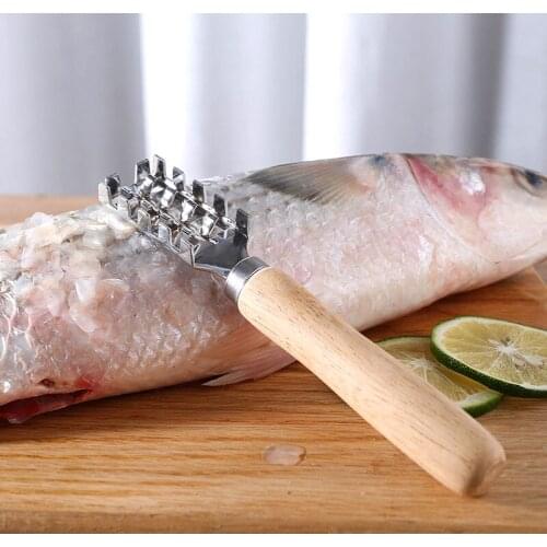 Stainless Fish Scales Scraping Graters Fast Remove Fish Cleaning Peeler Fishing Accessoires Seafood Tools Fish Skin Remover
