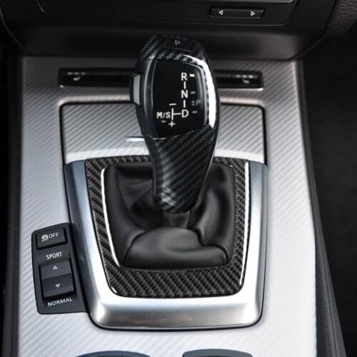 LED Carbon Fiber Car Gear Knob Set Automatic Stick Shift Head for BMW E89 Z4 Car Accessories