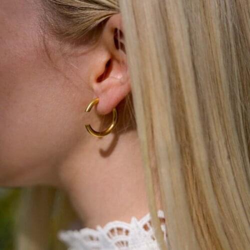 Jewelry Earrings For Women Fashion Elegant Simple C High Quality Piercing Stud Earring Mens Hip Hop Punk Ear Ring Jewellery