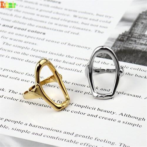 Kshmir Irregular hollow ring female simple creative temperament concave and convex geometric ring fashion ring accessories 2021