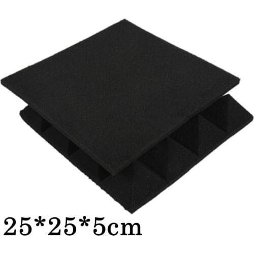 5pcs 25*25*5cm Soundproofing Foam Sound Absorption Flame Retardant Pyramid Sound Absorbent Cotton Studio Treatment Wall Panels