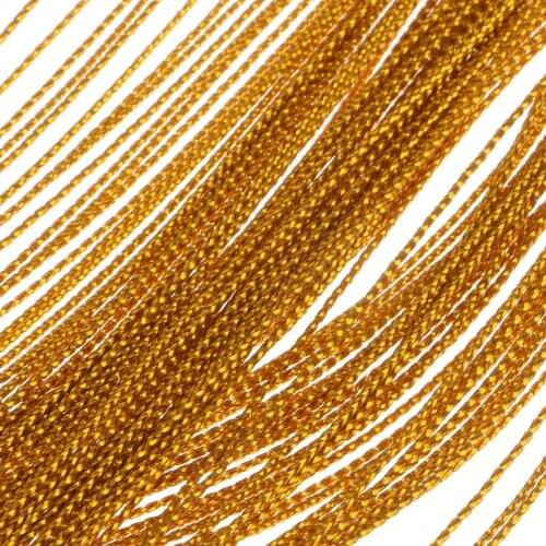 1mm/0.04inch Golden Cords Gift Wrap Dacron Cord for Gift Box Package, Hanging Ornaments 328ft (no elastic)