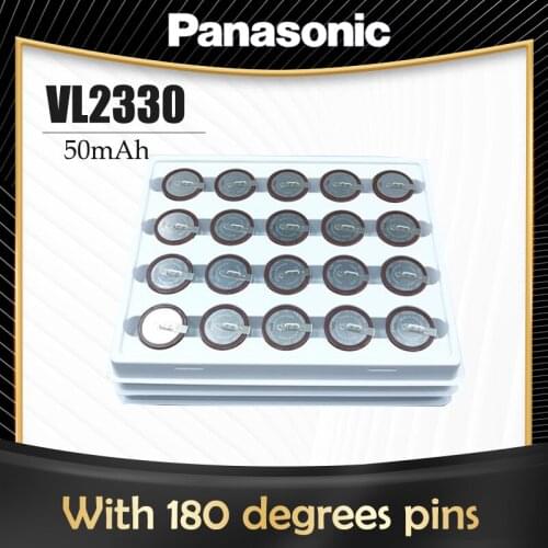 100PCS 100% Original Panasonic VL2330 2330 3V Lithium Rechargeable Battery With Legs 180 degrees For Timer Car Key Remote Watch