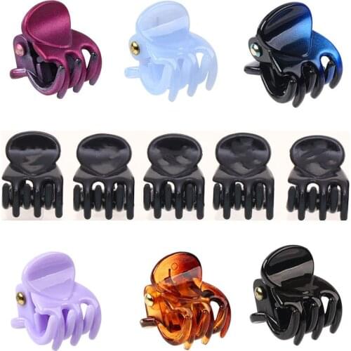 12pcs Sweet Mini Plastic Claw Barrettes For Women Girls Hair Clips Hair Crab Clips Styling Make UP Tool Korean Hair Accessories