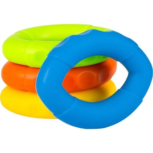 2PCS Strength Hand Grip Ring Muscle Power Training Rubber Ring Fitness Body Building Carpal Expander Training Finger Ring