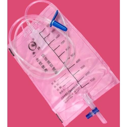 20 Pcs Medical Disposable Drainage Bag Anti-backflow 1000ml Sterile Urine Collection Bag Thickening Elderly Urine Collector