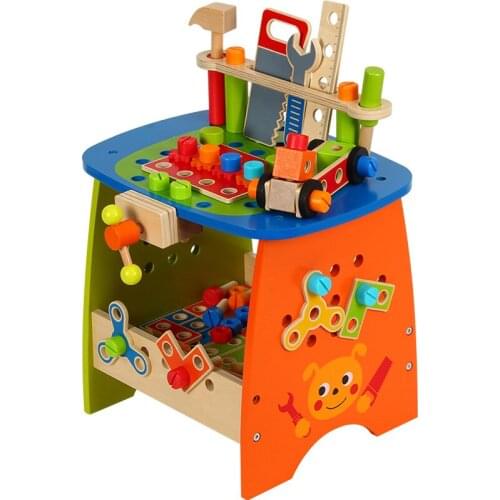 89pcs/set Multifunction Wooden Repair Tool Table toy mechanic maintenance tool Pretend play For Kids Boys Educational gift