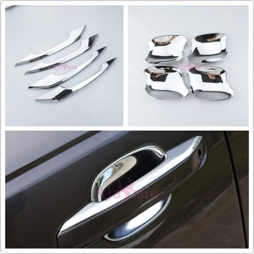 Accessories For Audi A4 B9 Sedan Avant Allroad Coupe Cabriolet 2017 2018 Door Handle Bowl Insert Overlay Chrome Car Styling