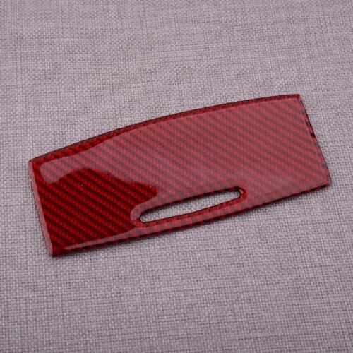 Car Red Carbon Fiber Console Cigarette Lighter Ashtray Cover Trim Panel Fit For Infiniti Q50 Q60 2020 2019 2018 2017 2016 2015