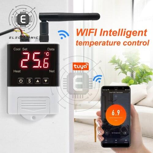 DTC2201 AC 110-220V Temperature Controller Wireless WiFi Thermostat Digital Display APP Control for Smart Home DS18B20 Sensor