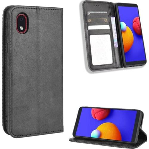 For Samsung Galaxy A01 Core Luxury Flip PU Leather Wallet Magnetic Adsorption Case For Samsung M01 Core A 01 M 01 Phone Bag