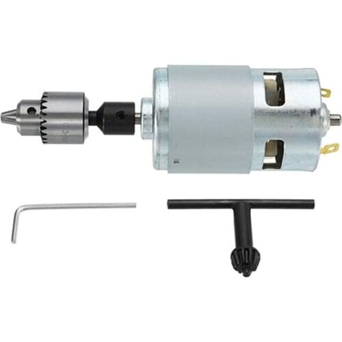 New Dc 12-24V 775 Motor Electric Drill With Drill Chuck Dc Motor For Polishing Drilling Cutting