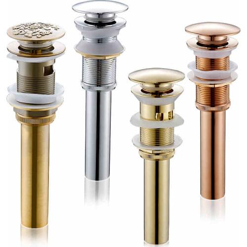 Nice Without Overflow Brass Bathroom Lavatory Sink Pop Up Drain Bathroom Basin Sink Use Bathroom Products