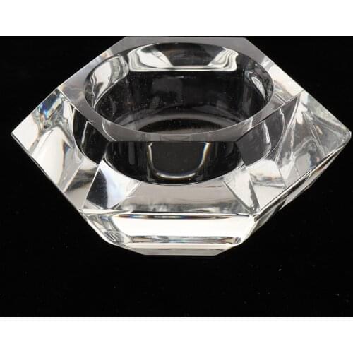 Crystal Candle Holder Candlestick Christmas Decorations for Home Party Dinner Suitable for Large Cylindrical Candles Hand-Cut