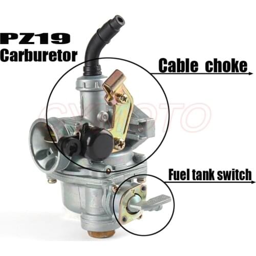 19mm PZ19 Carb Carburetor For Honda CT C90 ST90 CUB CT90 70 90 Cable Choke