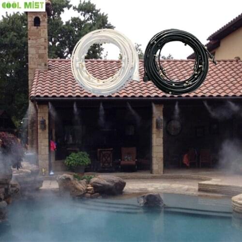 12M Kit Top quality 16pcs brass nozzles fine fog 6.35mm Tubing water sprayer mist system garden watering and cooling system M013