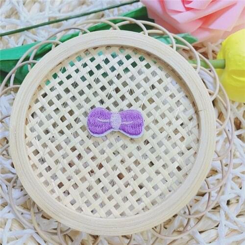 Maxsin 10 Pcs/lot High Quality Embroidered Cute Color Bow Sticker Iron On Dress Jacket Clothes Patch Garment Appliques DIY