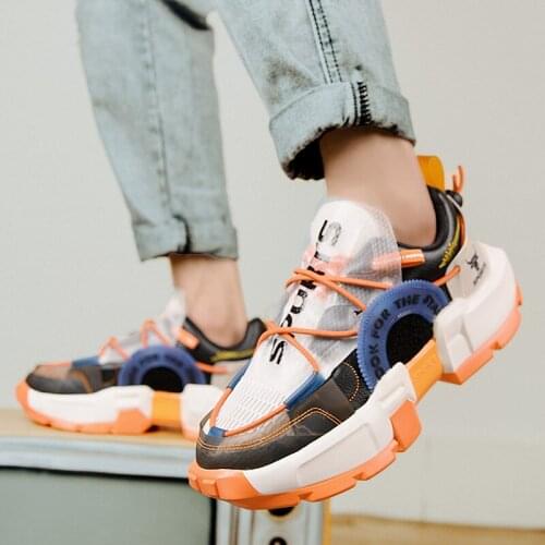 2021 New Mens Designer Sneakers Streetwear Hip hop Shoes Men Platform Casual Sneakers Men Orange Daddy Shoes zapatillas hombre
