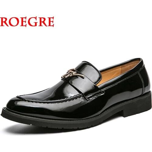 New Men Formal Shoes Spring Brand Wedding Dress Shoes Men Suede Footwear Black Fashion Office Men Party Leather Shoes Big Size