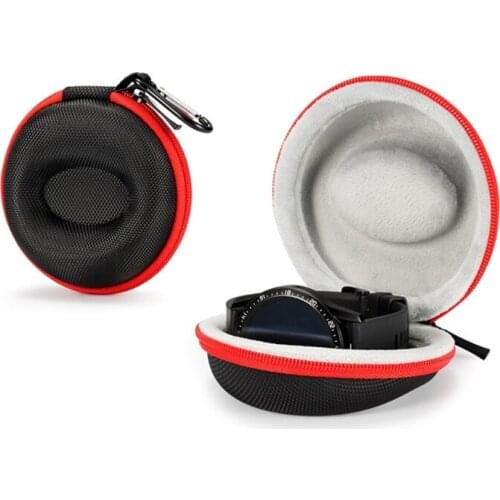 Single Watch Travel case Hard Portable Watch Holder and Organizer Soft Interior Watch Container fit up to 50mm